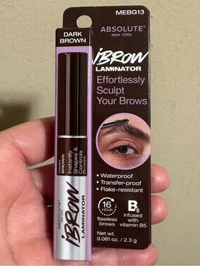 ABSOLUTE NEW YORK iBrow Laminator Brow Gel Dark Brown BrandNewNever Open Or Used